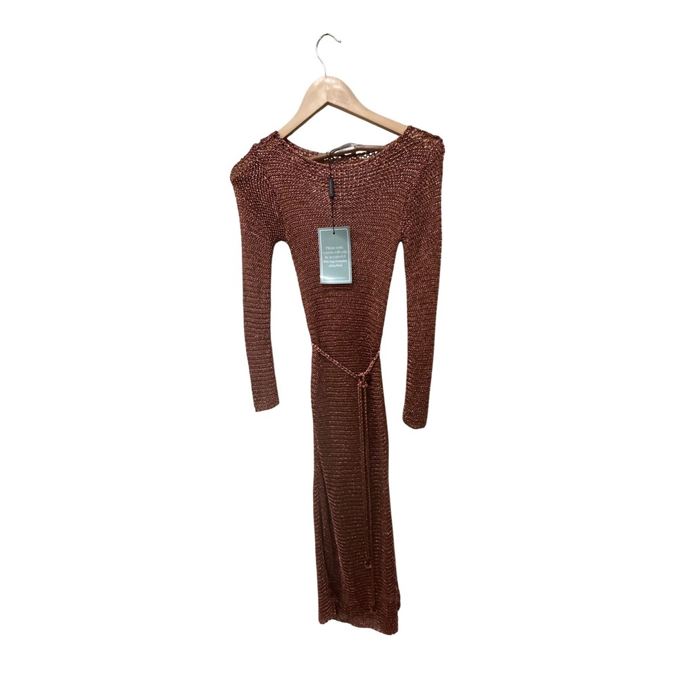 Zimmermann Anneke Metallic-Knit Midi Dress Size XS - Picture 11 of 16